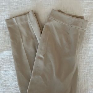 Khaki Slim Ankle High Rise Pants